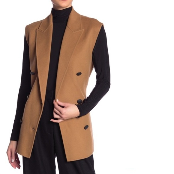 SOLD Rag & Bone Wool Blend Vest Brown Tan Medium - Picture 2 of 5